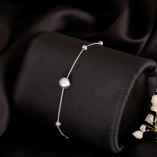 Silver Beads five Charm Bracelet