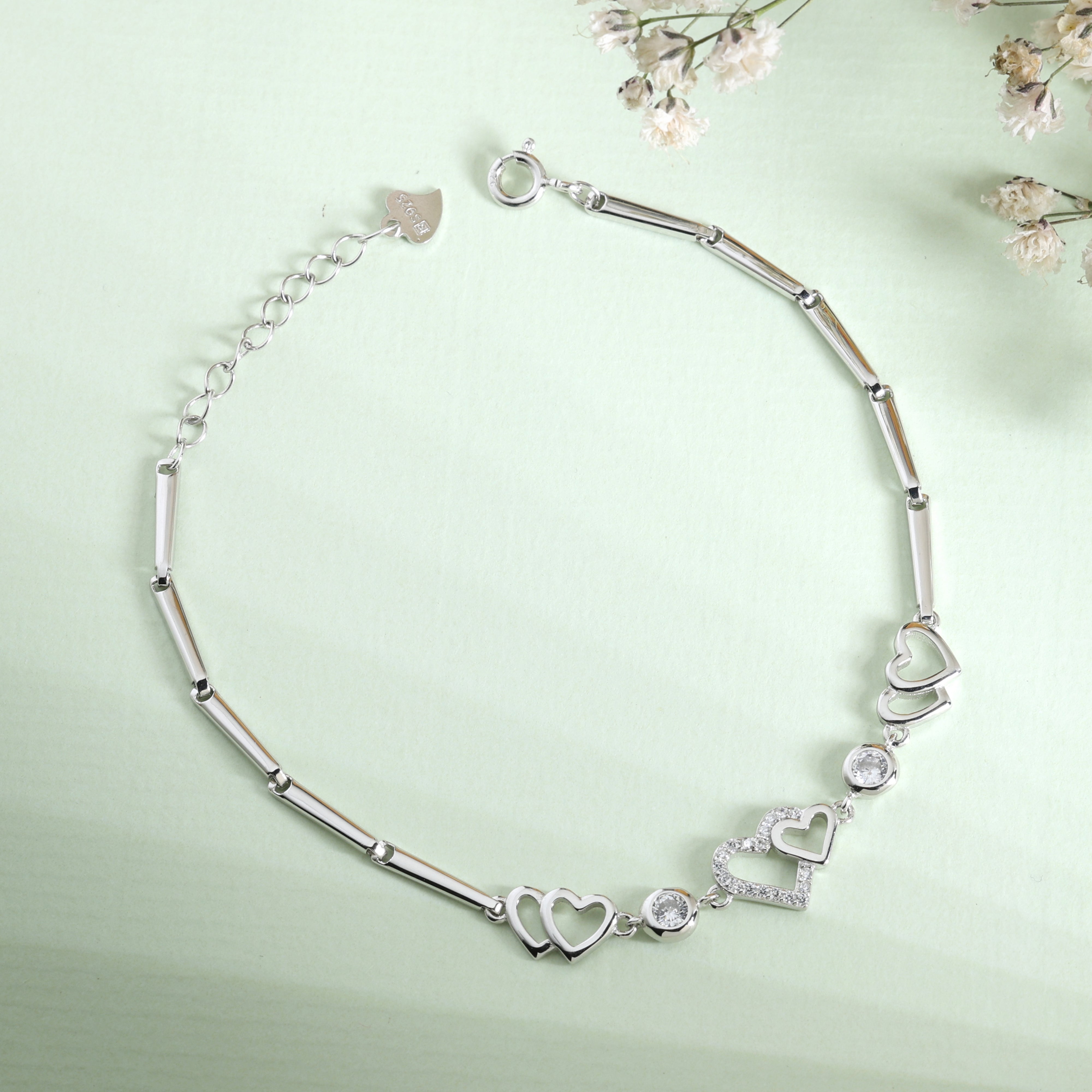 ブレスレット STONEHENgE silver heart bracelet SC1774 StoneHenge Silver Heart Bracelet SC1762 Silver925 Rhodium