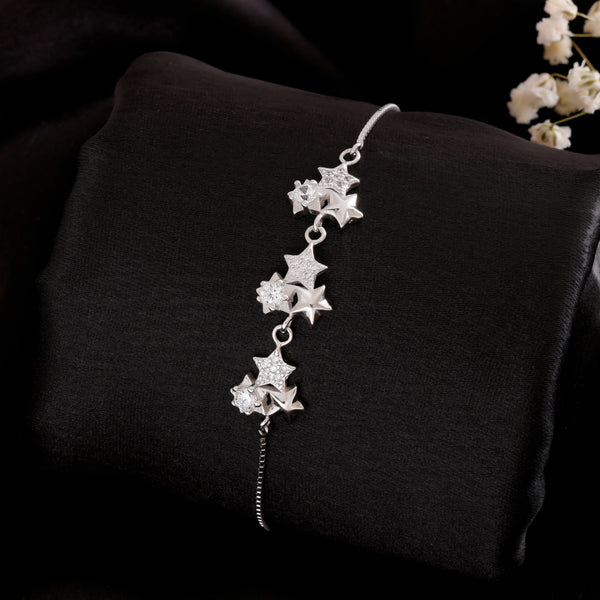 Star n Snow Charms Silver Bracelet