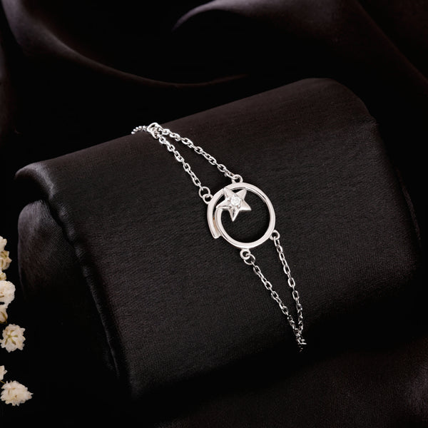 Star Night Multi layer Silver Bracelet