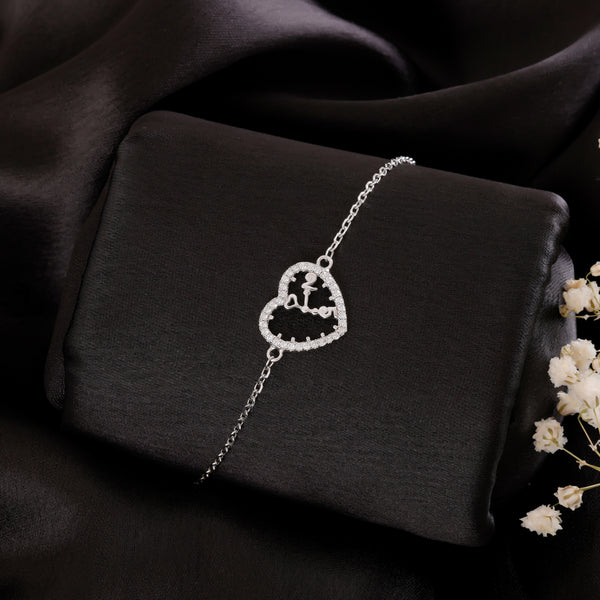 Tiktok Heart Silver Bracelet
