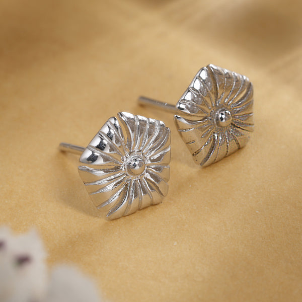 Silver Flower Earrings