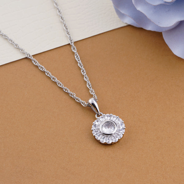 Sterling Silver Heart Necklace Pendant (Silver Colour)