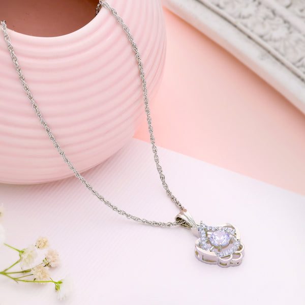 Sterling Silver Crown Necklace Pendant (Silver Colour)