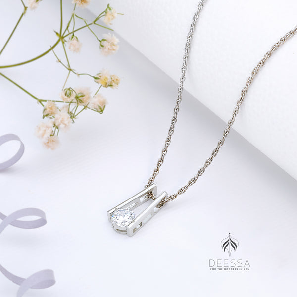 Sterling Silver Ladder Necklace Pendant (Silver Colour)