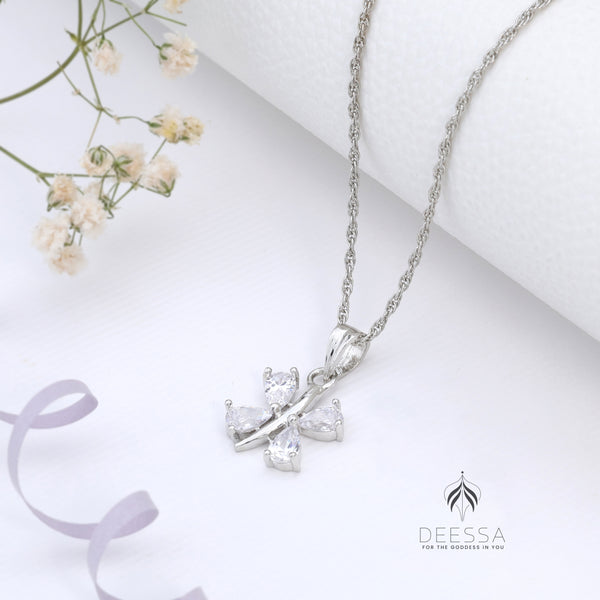 Sterling Silver Butterfly Necklace Pendant (Silver Colour)